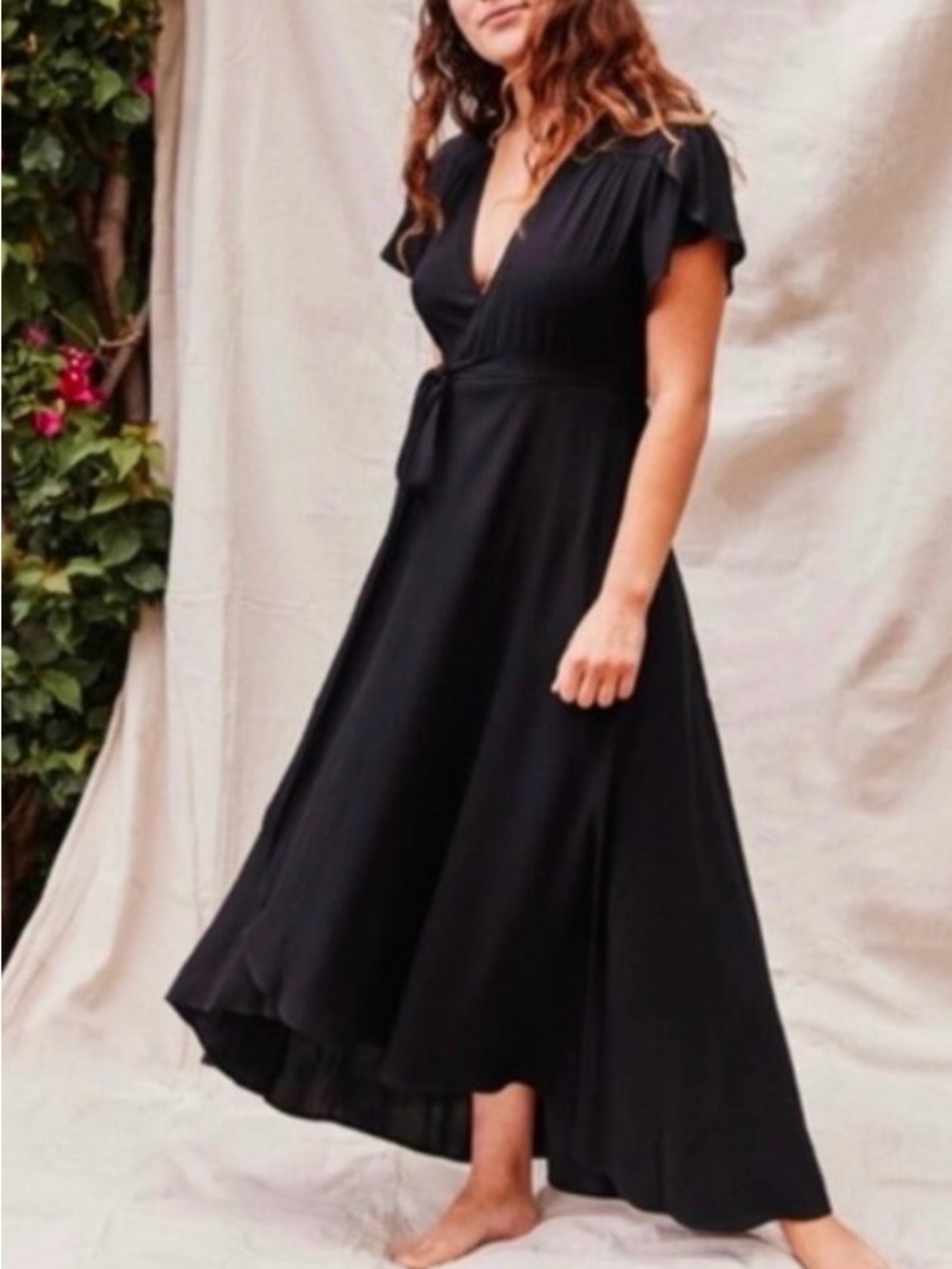 Christy Dawn Autumn Wrap Dress in washed silk